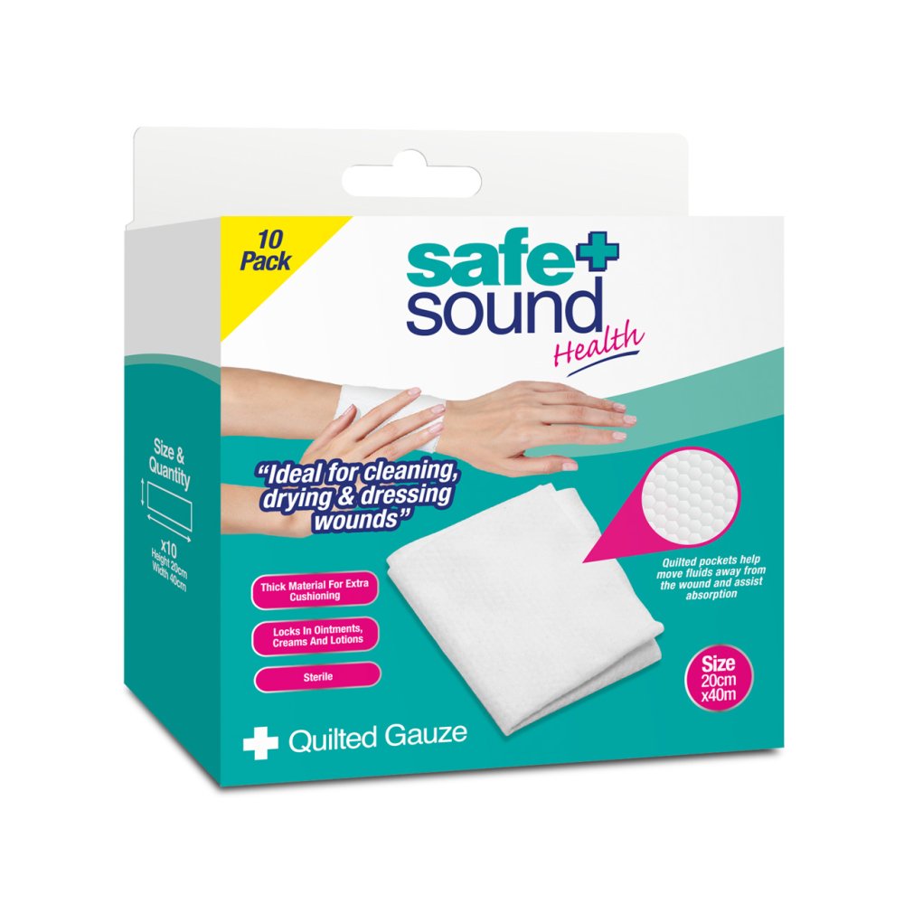 QUILTED GAUZE PADS x 10 British Chemist